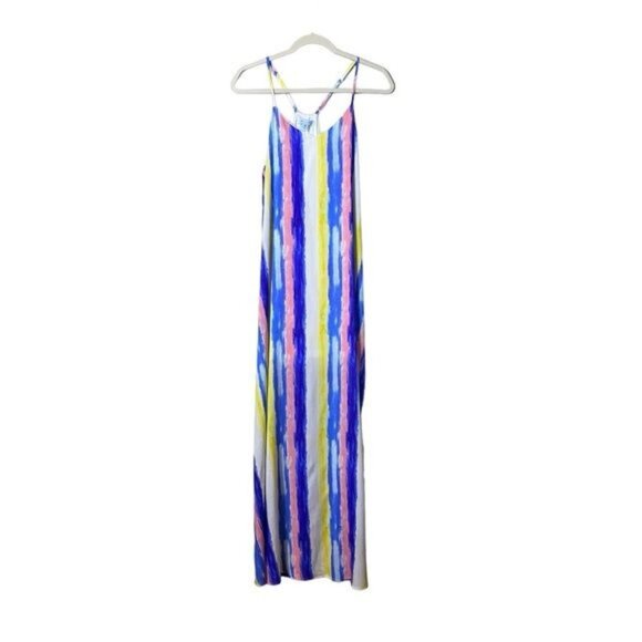 She + Sky Maxi Dress Women’s Medium Rainbow Dopamine Dressing‎ Coastal - Picture 2 of 9